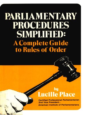 cover image of Parliamentary Procedures Simplified